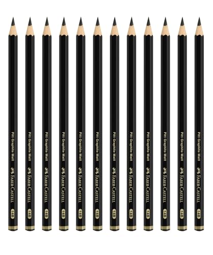 FABER-CASTELL 205237 - Bleistifte Set Pitt Graphite Matt, 12 Zeichenstifte, Härtegrad 14B von Faber-Castell