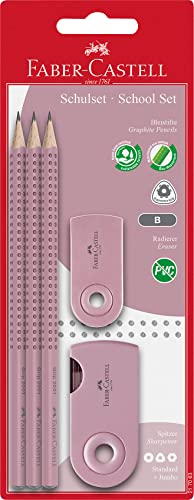 FABER-CASTELL 217063 - Bleistifte Set Sleeve, mit Spitzer, Radiergummi und 3 Bleistifte, Schreibset Grip 2001 rose shadows FABER-CASTELL 217063 - Bleistifte Set Sleeve, mit Spitzer, Radiergummi und 3 Bleistifte, Schreibset Grip 2001 rose shadows von FABER-CASTELL