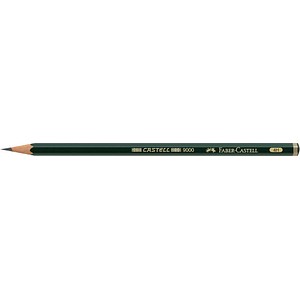FABER-CASTELL 9000 Bleistift 4H grün, 1 St. von Faber-Castell