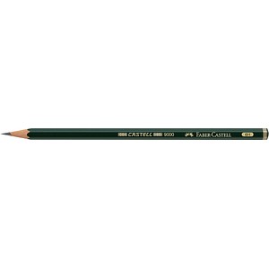 FABER-CASTELL 9000 Bleistift 6H grün, 1 St. von Faber-Castell