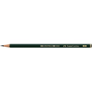 FABER-CASTELL 9000 Bleistift 7B grün, 1 St. von Faber-Castell