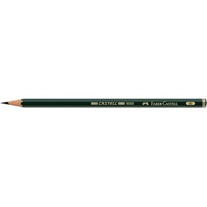 FABER-CASTELL 9000 Bleistift 8B grün, 1 St. von Faber-Castell
