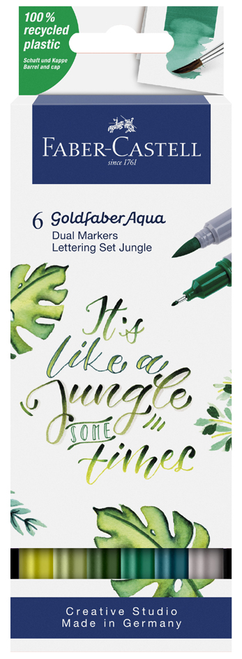 FABER-CASTELL Aquarellmarker GOLDFABER, 6er Etui Jungle von Faber-Castell