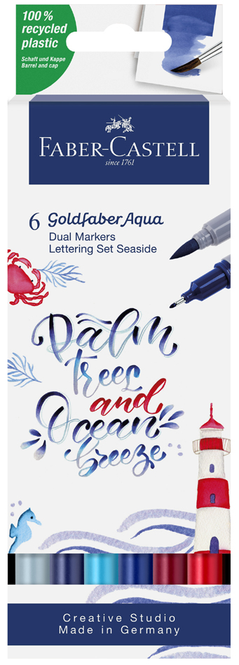 FABER-CASTELL Aquarellmarker GOLDFABER, 6er Etui Sea von Faber-Castell