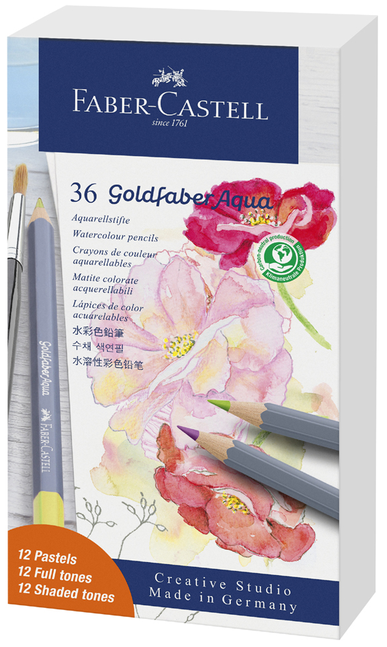 FABER-CASTELL Aquarellstifte GOLDFABER, 36er Geschenkset von Faber-Castell