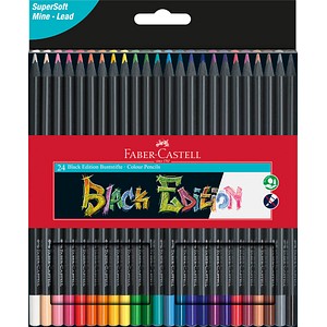 FABER-CASTELL Blackwood Buntstifte farbsortiert, 24 St. von Faber-Castell
