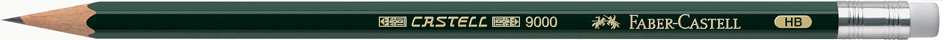 FABER-CASTELL Bleistift CASTELL 9000 mit Radierer FABER-CASTELL Bleistift CASTELL 9000 mit Radierer von Faber-Castell