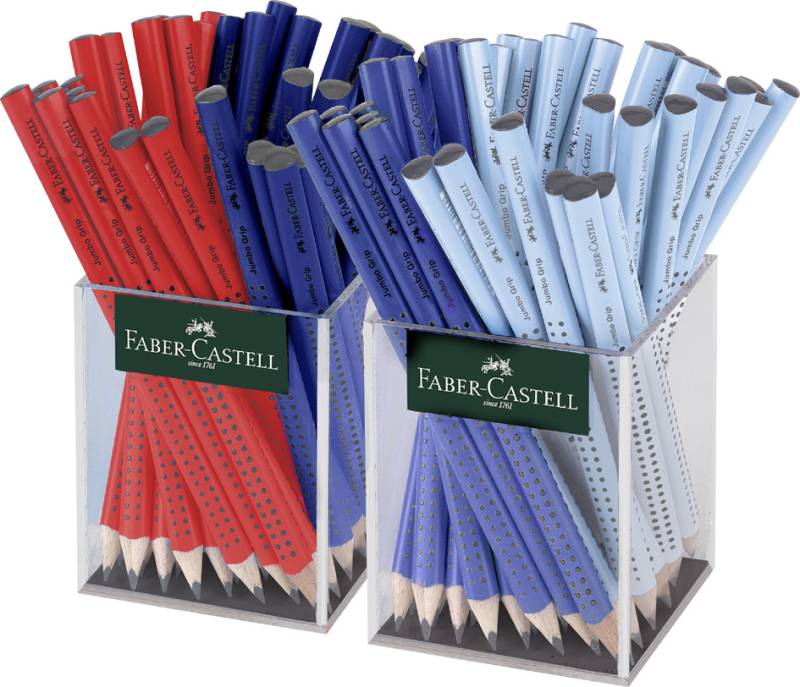 FABER-CASTELL Bleistift Jumbo GRIP, 2er Köcher von Faber-Castell