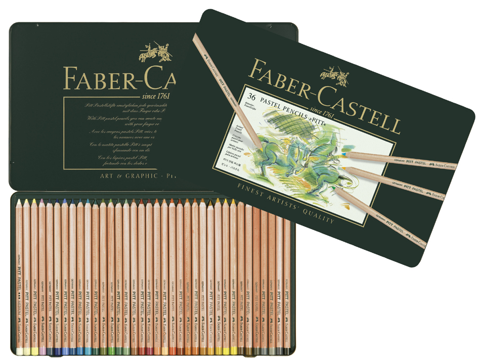 FABER-CASTELL Buntstifte PITT PASTELL, 36er Metalletui von Faber-Castell