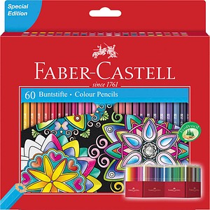 FABER-CASTELL Buntstifte farbsortiert, 60 St. von Faber-Castell