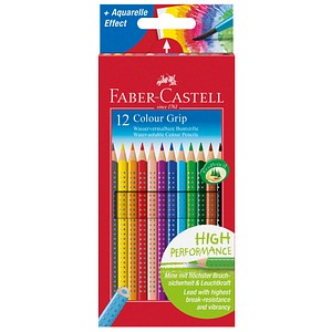 FABER-CASTELL Colour GRIP Buntstifte farbsortiert, 12 St. von Faber-Castell