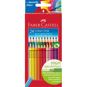FABER-CASTELL Colour GRIP Buntstifte farbsortiert, 24 St. von Faber-Castell