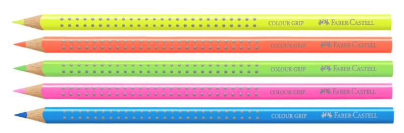 FABER-CASTELL Dreikant-Buntstift Colour GRIP, neonpink von Faber-Castell