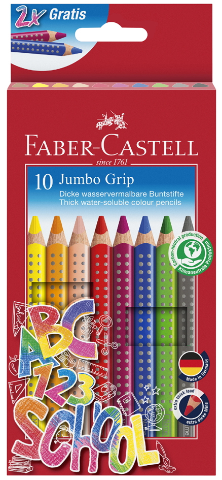 FABER-CASTELL Dreikant-Buntstifte Jumbo GRIP, Promoetui von Faber-Castell