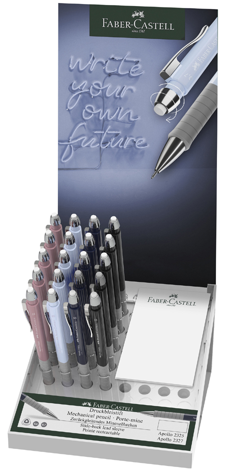 FABER-CASTELL Druckbleistift APOLLO 2325, im Display von Faber-Castell