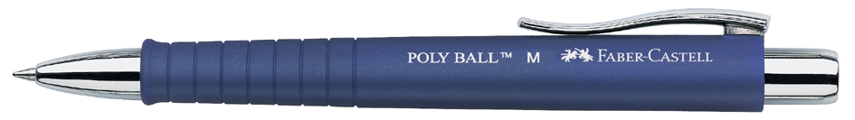 FABER-CASTELL Druckkugelschreiber POLY BALL, blau von Faber-Castell