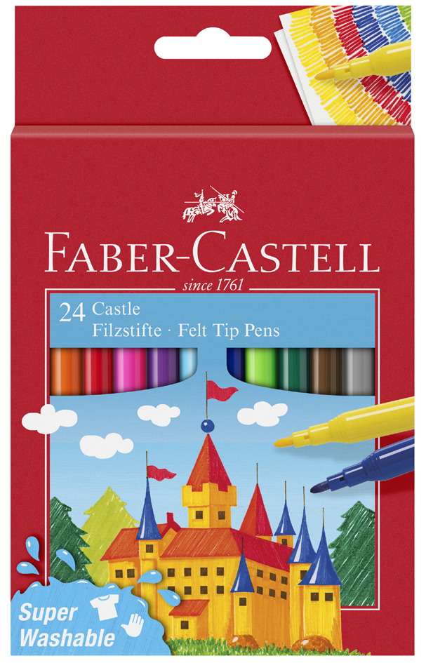 FABER-CASTELL Fasermaler CASTLE, 24er Kartonetui von Faber-Castell