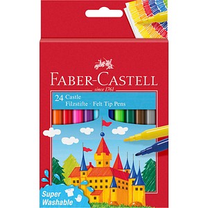 FABER-CASTELL Filzstifte farbsortiert, 24 St. von Faber-Castell