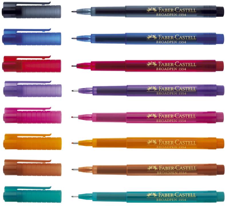 FABER-CASTELL Fineliner BROADPEN, schwarz von Faber-Castell