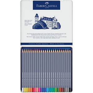 FABER-CASTELL Goldfaber Aqua Aquarellstifte farbsortiert, 24 St. von Faber-Castell