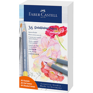 FABER-CASTELL Goldfaber Aqua Aquarellstifte farbsortiert, 36 St. von Faber-Castell