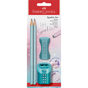 FABER-CASTELL Grip Sparkle Bleistift-Set B ocean metallic 1 Set von Faber-Castell