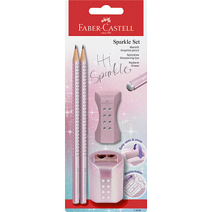 FABER-CASTELL Grip Sparkle Bleistift-Set B rose metallic 1 Set von Faber-Castell