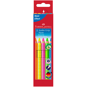 FABER-CASTELL Jumbo Grip Neon Buntstifte farbsortiert, 5 St. FABER-CASTELL Jumbo Grip Neon Buntstifte farbsortiert, 5 St. von Faber-Castell
