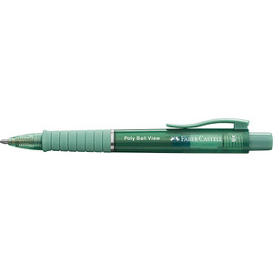 FABER-CASTELL Kugelschreiber Poly Ball View grün Schreibfarbe blau, 1 St. von Faber-Castell