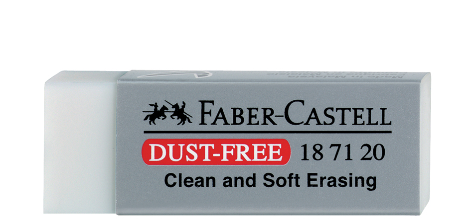 FABER-CASTELL Kunststoff-Radierer DUST-FREE, weiß von Faber-Castell