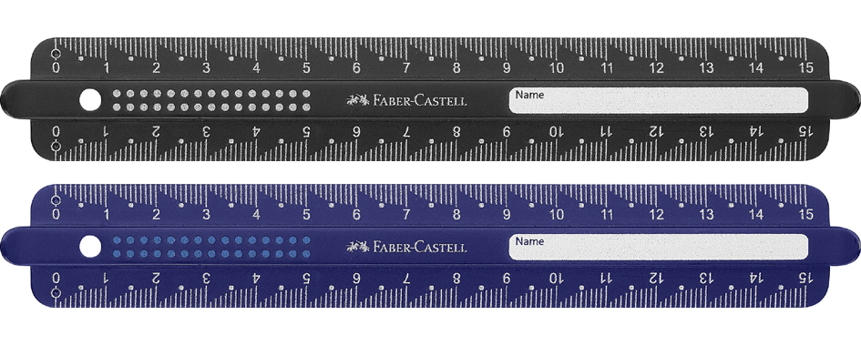 FABER-CASTELL Lineal DOTS, 300 mm, farbig sortiert von Faber-Castell