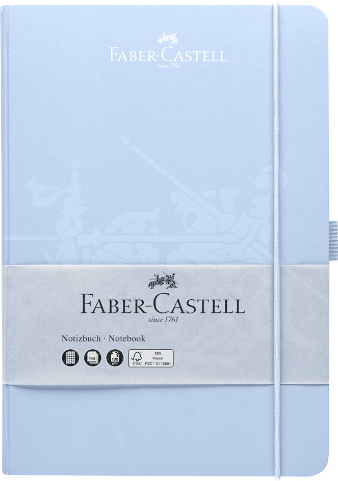 FABER-CASTELL Notizbuch, DIN A5, kariert, hellblau von Faber-Castell