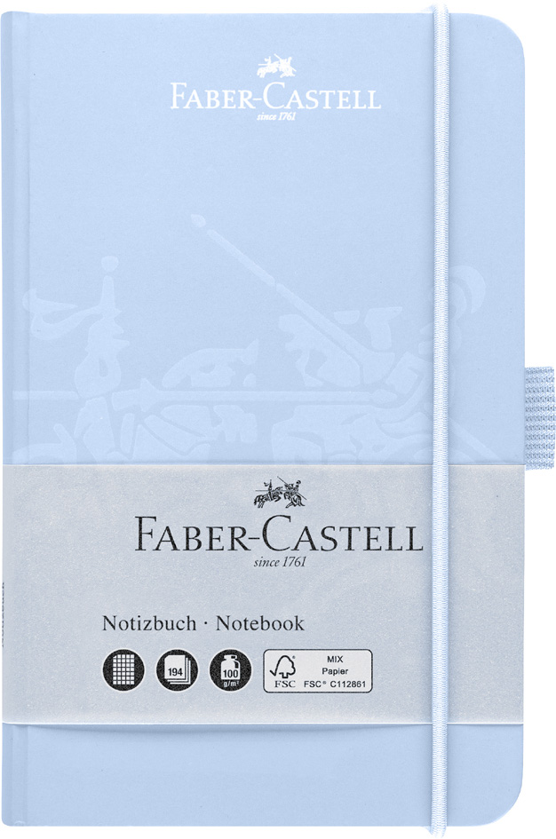FABER-CASTELL Notizbuch, DIN A6, kariert, hellblau von Faber-Castell