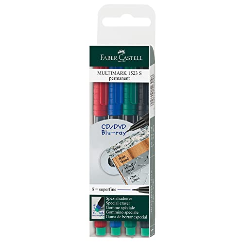 FABER-CASTELL OH-Stift MULTIMARK 15 23 04, S, permanent, 0,4 mm, sortiert, 4 St. FABER-CASTELL OH-Stift MULTIMARK 15 23 04, S, permanent, 0,4 mm, sortiert, 4 St. von Faber-Castell
