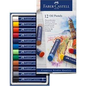 FABER-CASTELL Pastell Ölkreide farbsortiert 12 St. von Faber-Castell