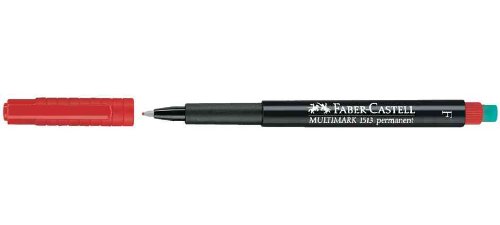 FABER-CASTELL Permanent-Marker MULTIMARK F, rot VE=12 von Faber-Castell