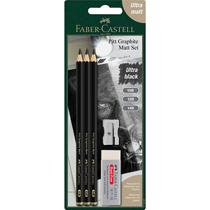 FABER-CASTELL Pitt Graphite Bleistift-Set B schwarz 1 Set von Faber-Castell