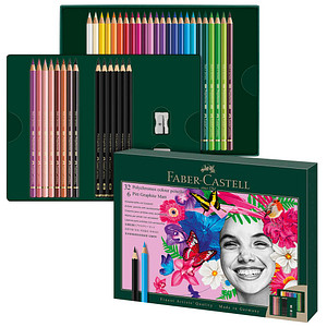 FABER-CASTELL Polychromos & Pitt Graphite Matt Malset farbsortiert, 40 St. von Faber-Castell