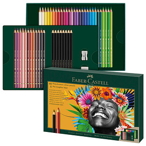 FABER-CASTELL Polychromos & Pitt Graphite Matt Malset farbsortiert, 50 St. von Faber-Castell