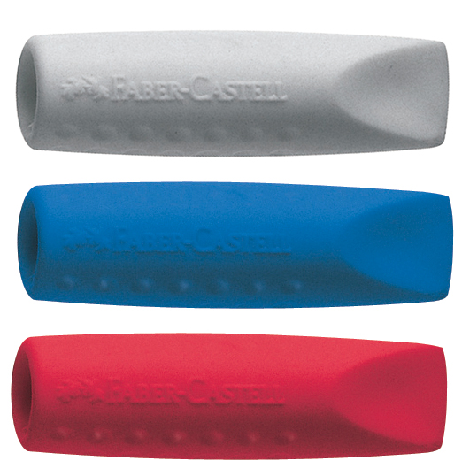 FABER-CASTELL Radierer GRIP ERASER CAP, grau von Faber-Castell