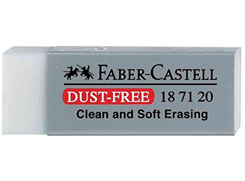FABER-CASTELL Radiergummi, Kunststoff, ohne PVC, 62 x 22 x 13 mm, Grau, 5 Stück von Faber-Castell