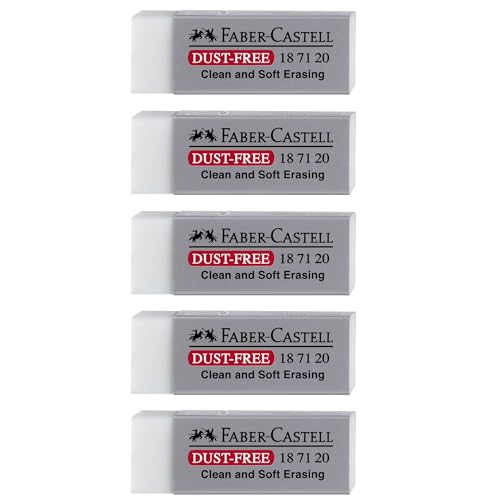 FABER-CASTELL Radiergummi, Kunststoff, ohne PVC, 62 x 22 x 13 mm, Grau, 5 Stück FABER-CASTELL Radiergummi, Kunststoff, ohne PVC, 62 x 22 x 13 mm, Grau, 5 Stück von Faber-Castell