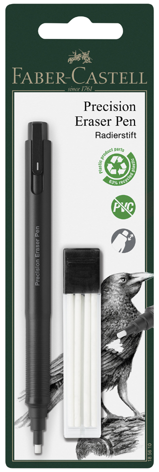 FABER-CASTELL Radierstift PRECISION ERASER PEN, Blisterkarte von Faber-Castell