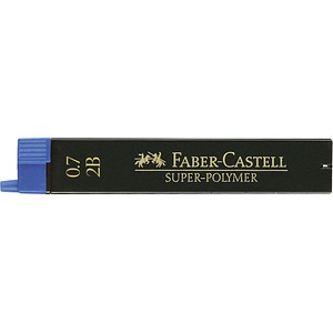 FABER-CASTELL SUPER-POLYMER Bleistiftminen schwarz 2B 0,7 mm, 12 St. von Faber-Castell