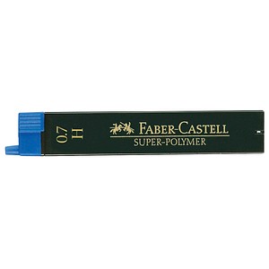FABER-CASTELL SUPER-POLYMER Bleistiftminen schwarz H 0,7 mm, 12 St. von Faber-Castell