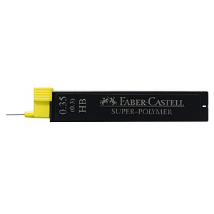 FABER-CASTELL SUPER-POLYMER Bleistiftminen schwarz HB 0,35 mm, 12 St. von Faber-Castell