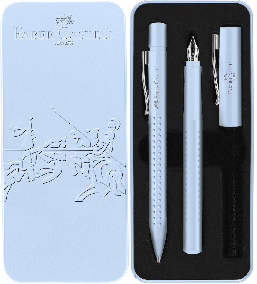 FABER-CASTELL Schreibgeräte-Set GRIP 2010 Harmony, hellblau von Faber-Castell
