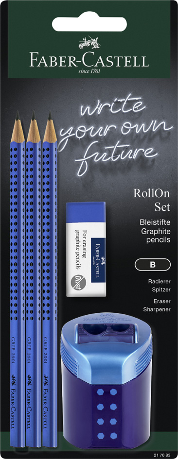 FABER-CASTELL Schreibset RollOn, blau von Faber-Castell