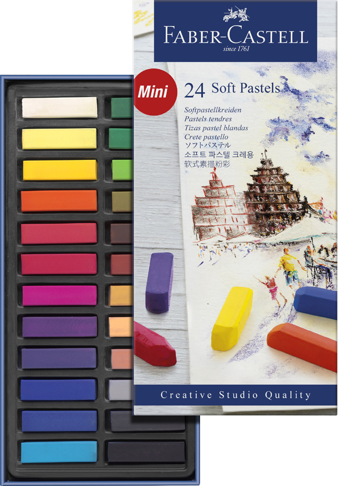 FABER-CASTELL Softpastellkreiden CREATIVE STUDIO, 24er Etui von Faber-Castell