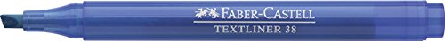 FABER-CASTELL Textmarker TEXTLINER 38, Schaftfarbe: in Schreibfarbe, transluzent, Schreibfarbe: blau (10 Stück), Sie erhalten 1 Packung á 10 Stück von Faber-Castell